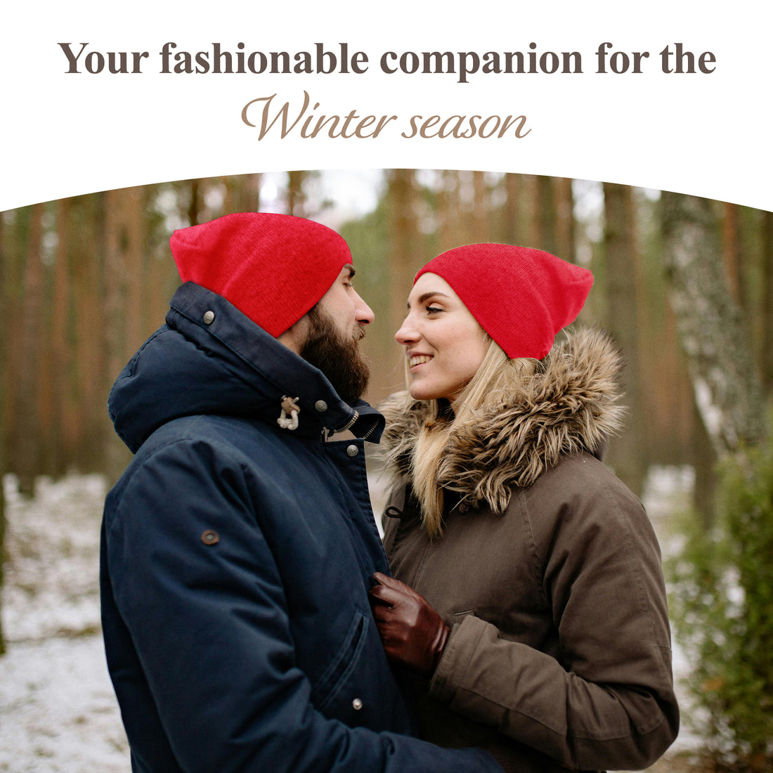 Cappello in cashmere berretto liscio rosso