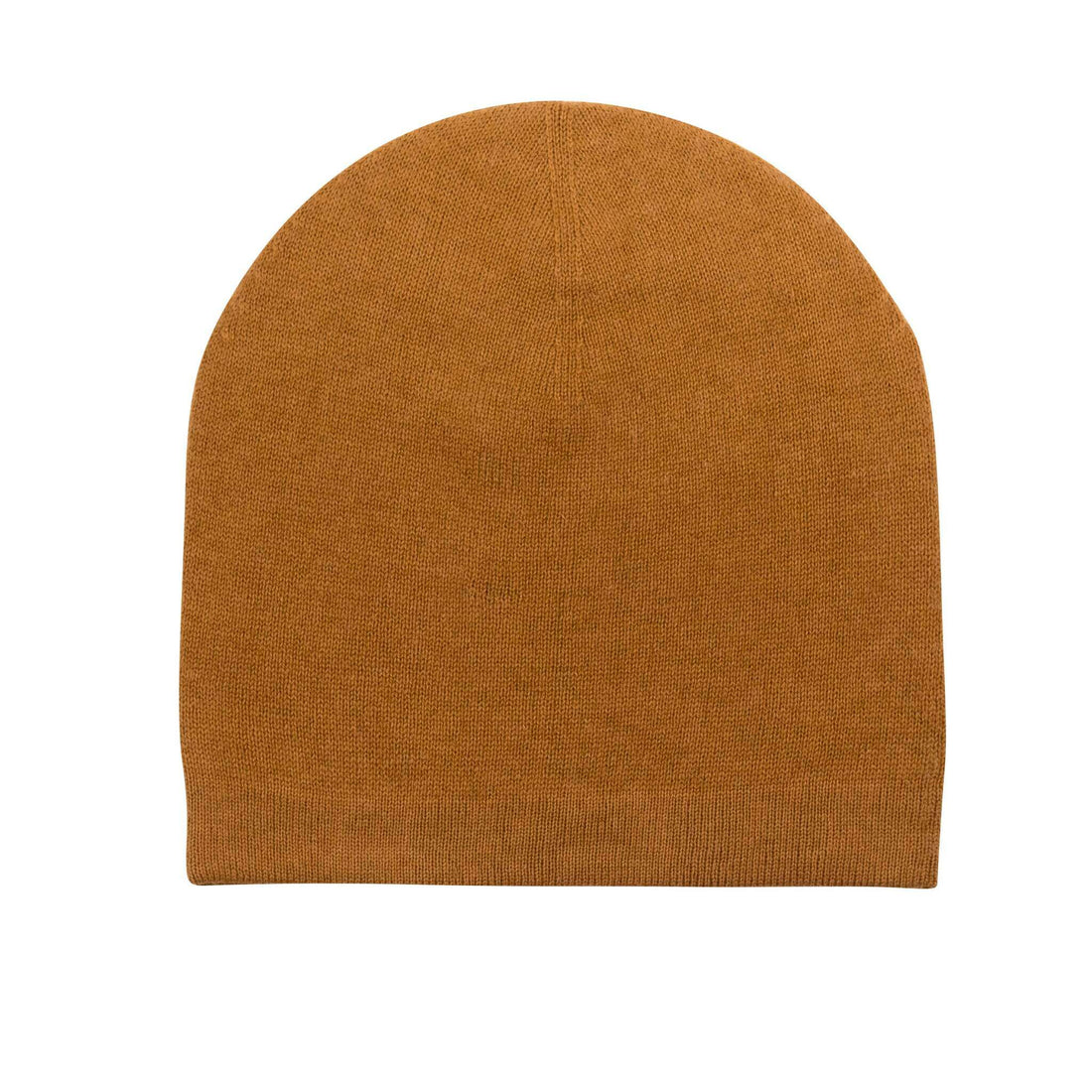 Cappello in cashmere berretto liscio marrone
