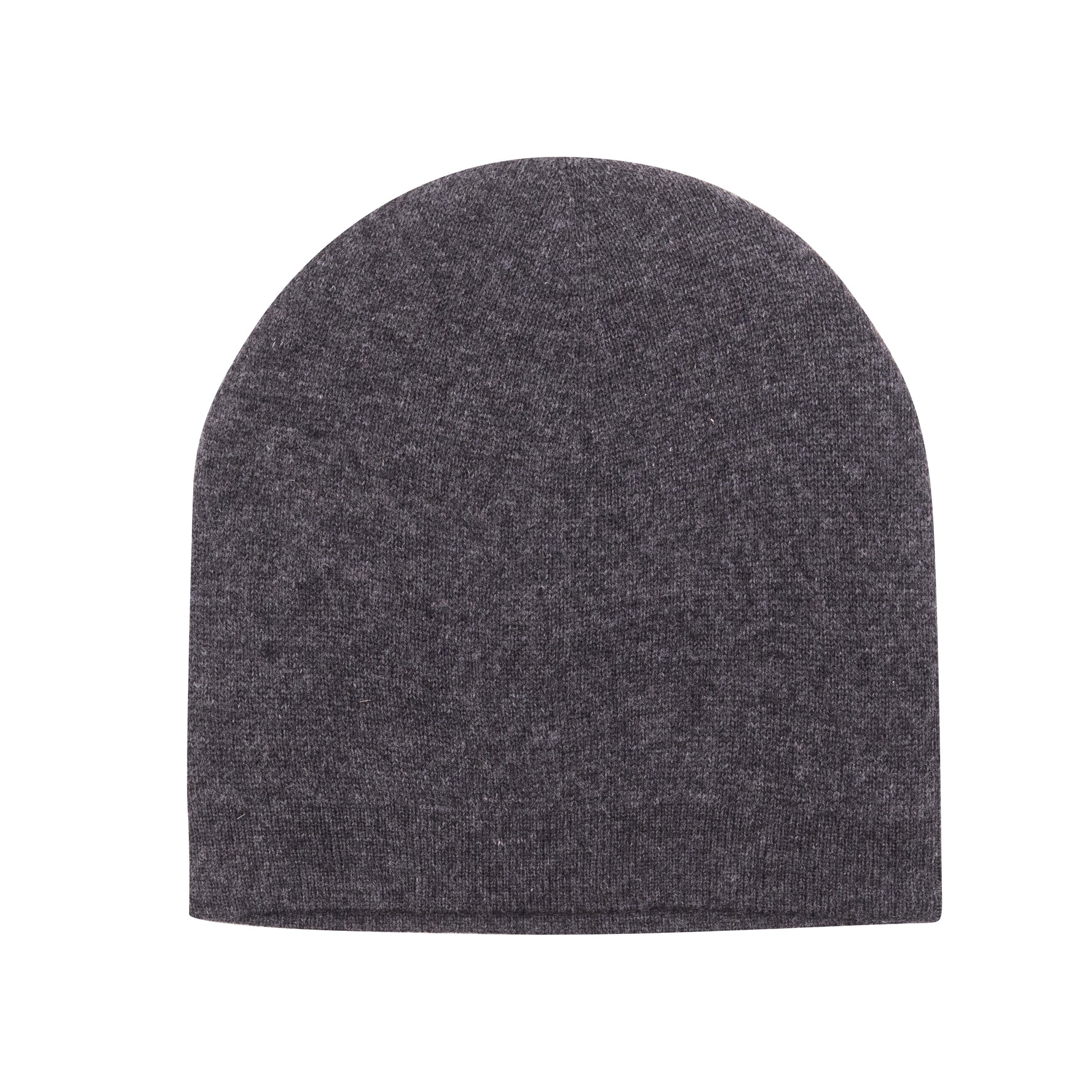 Cappello in cashmere berretto liscio nero grigio