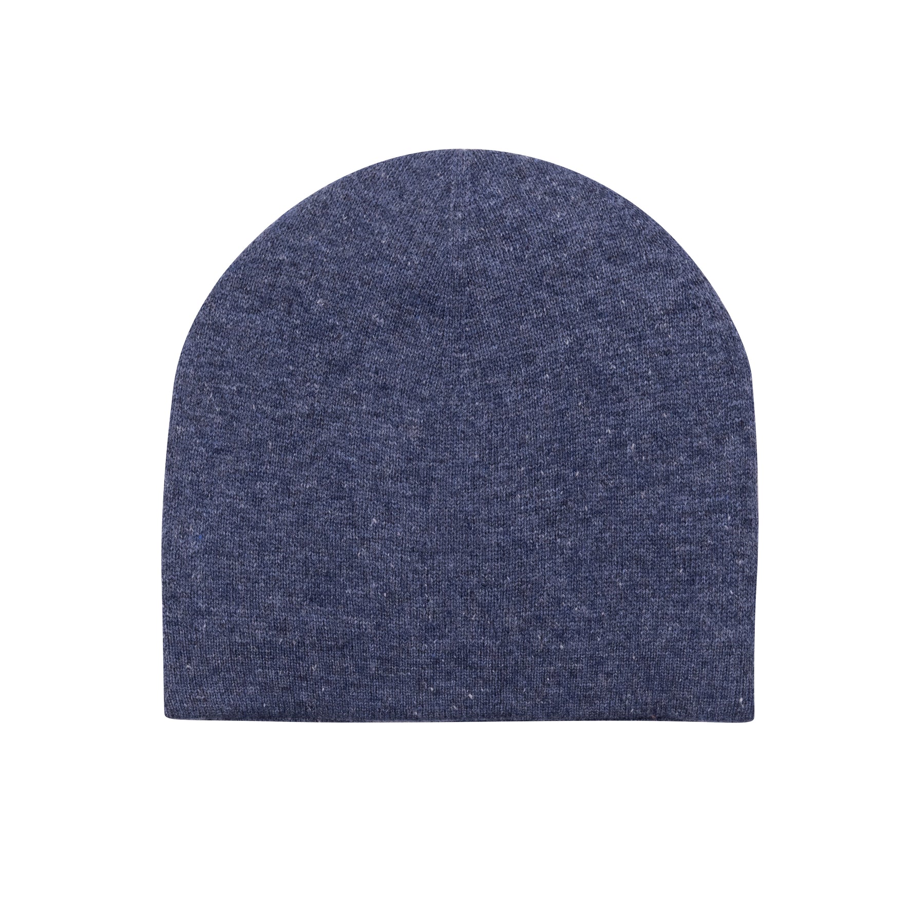 Cappello in cashmere berretto liscio blu scuro