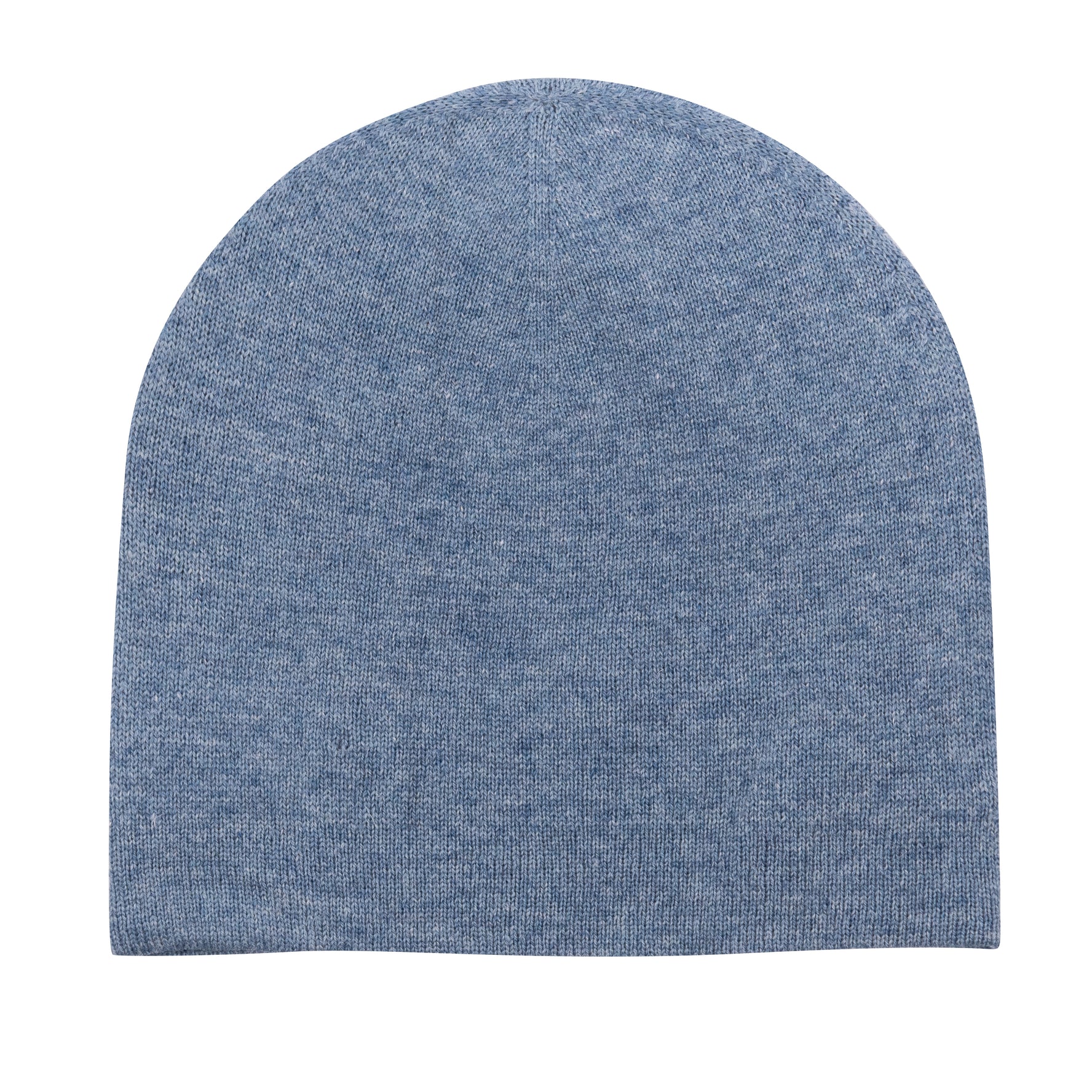 Cappello in cashmere berretto liscio azzurro