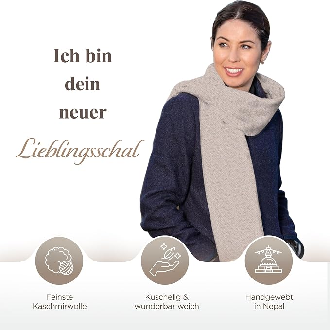 Sciarpa in cashmere bianco grigio con fantasia a quadri