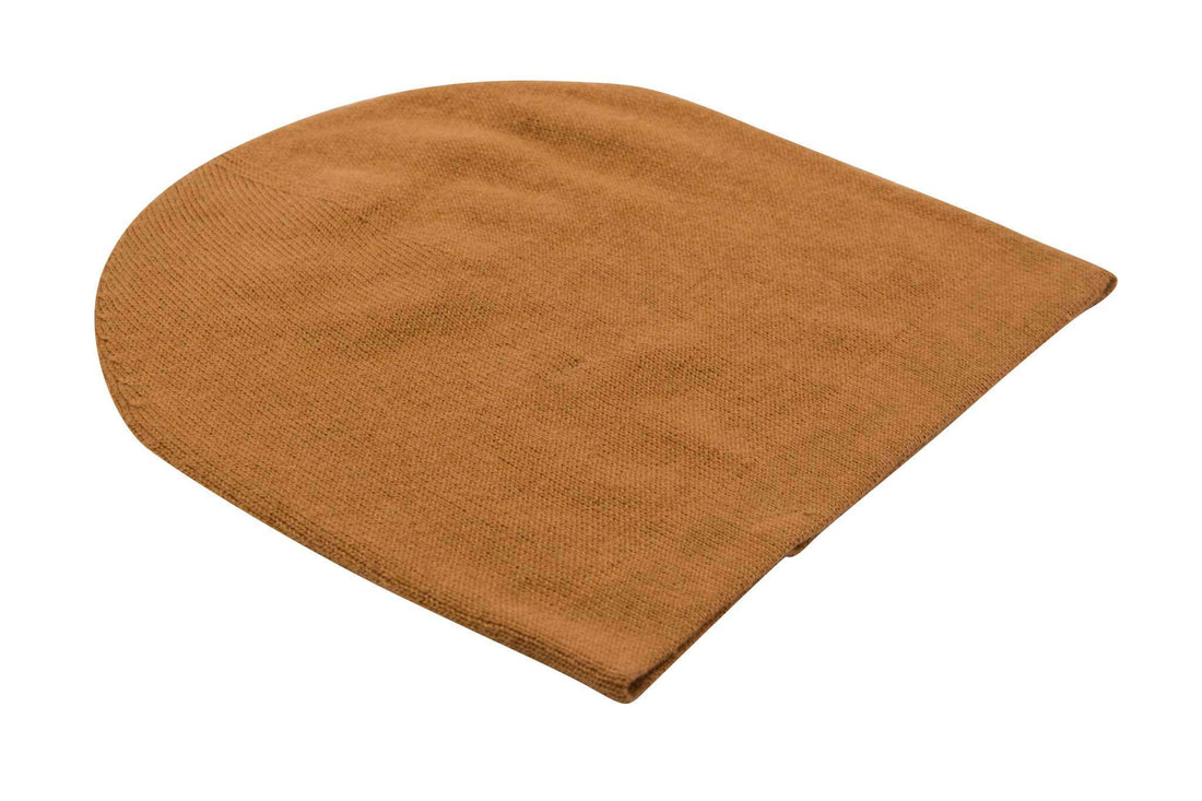 Cappello in cashmere berretto liscio marrone