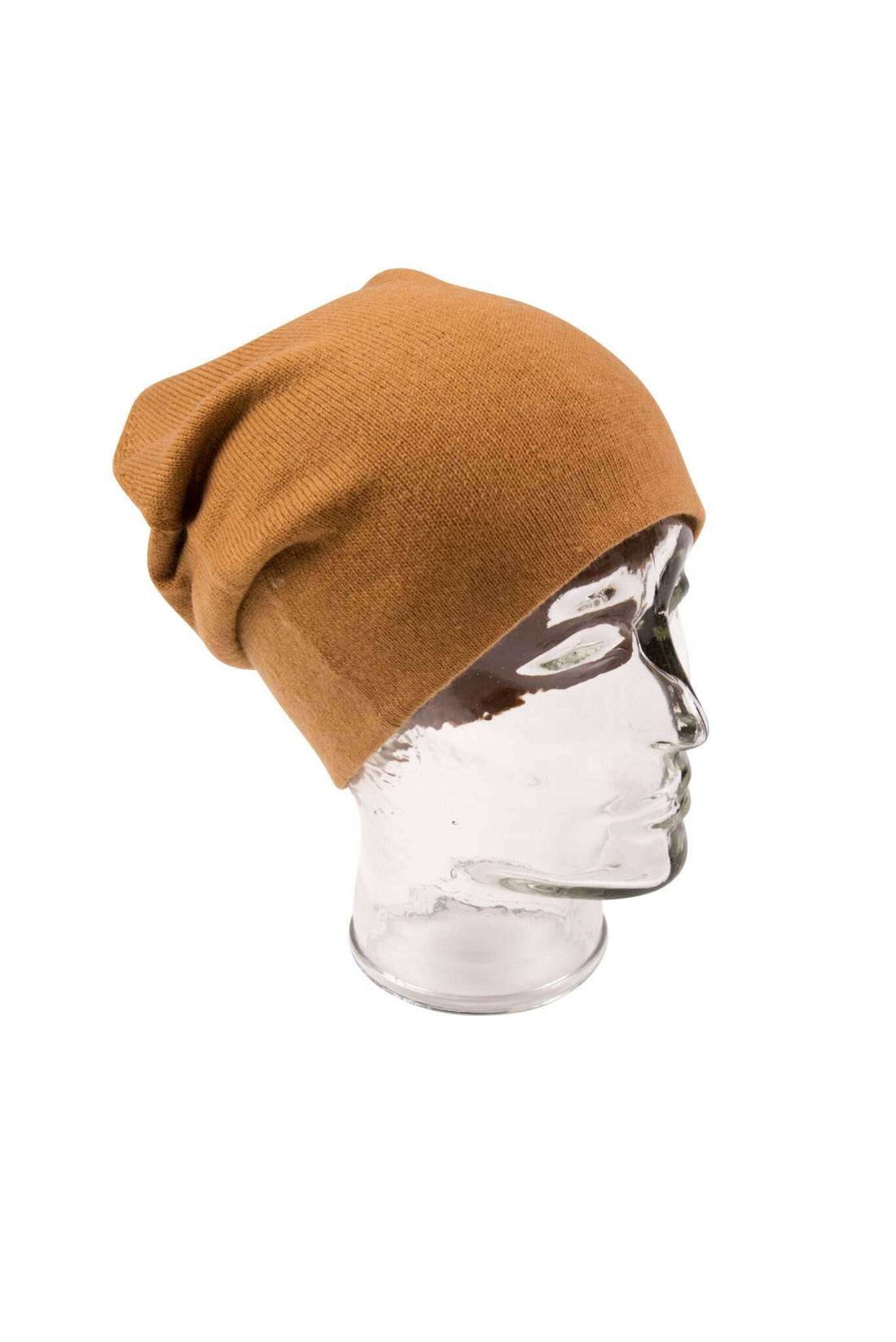 Cappello in cashmere berretto liscio marrone
