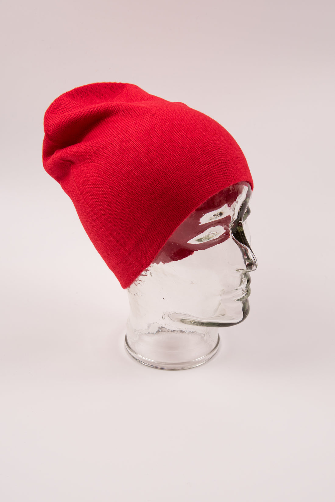 Cappello in cashmere berretto liscio rosso