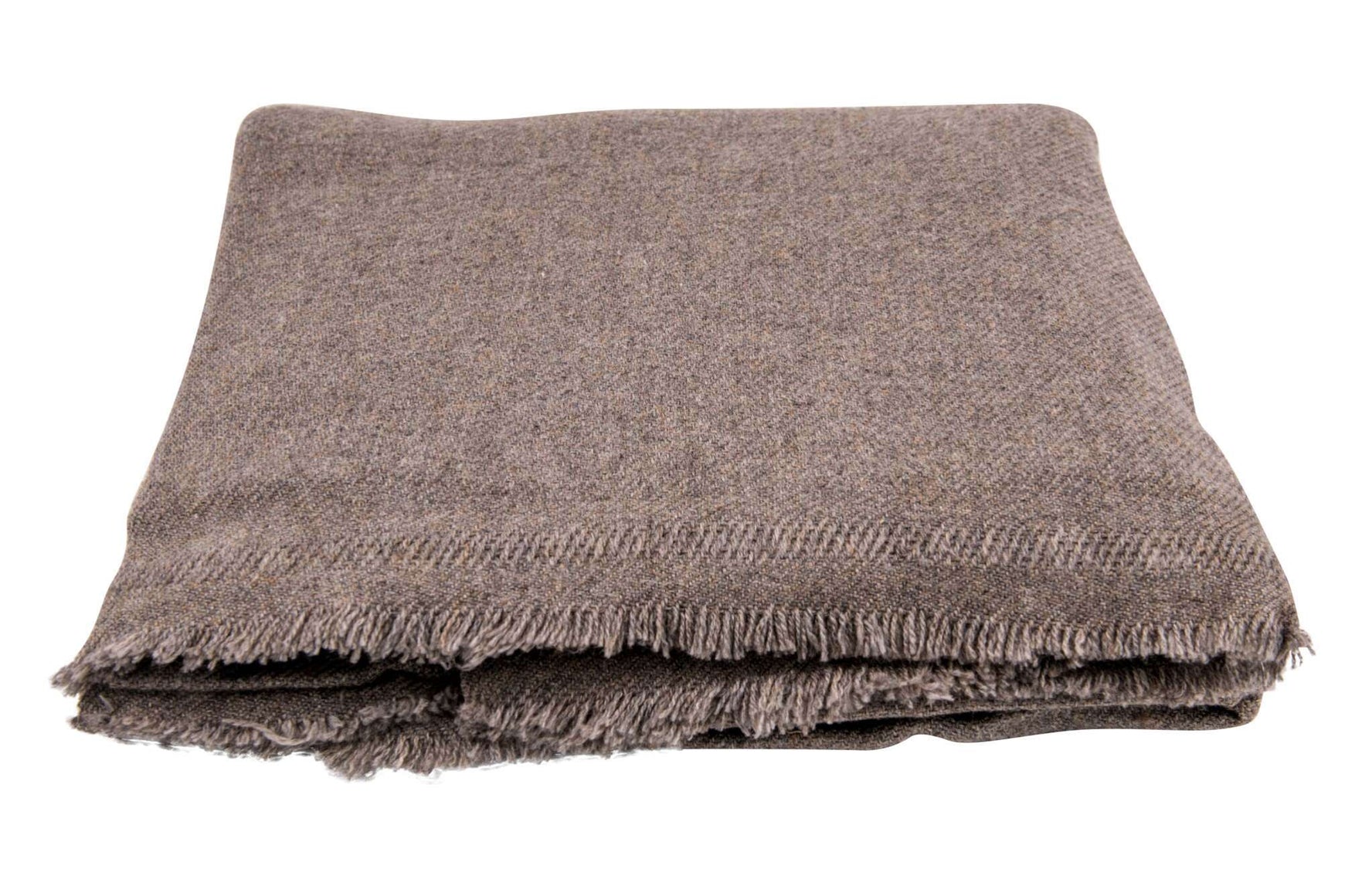 Coperta in cashmere tinta unita testa di moro