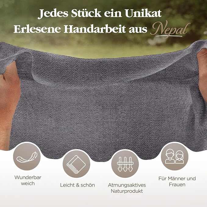 Sciarpa in cashmere tinta unita grigio scuro