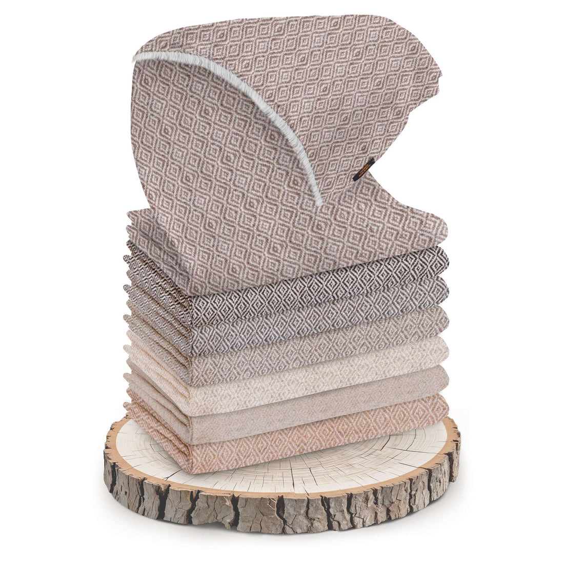 Sciarpa in cashmere testa di moro con fantasia a quadri