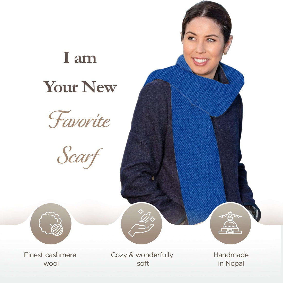 Sciarpa in cashmere tinta unita grigio chiaro