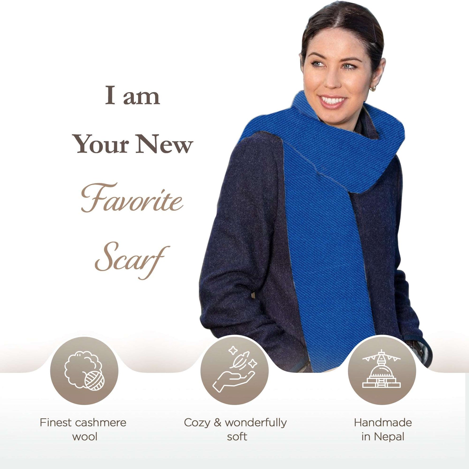 Sciarpa in cashmere tinta unita grigio chiaro