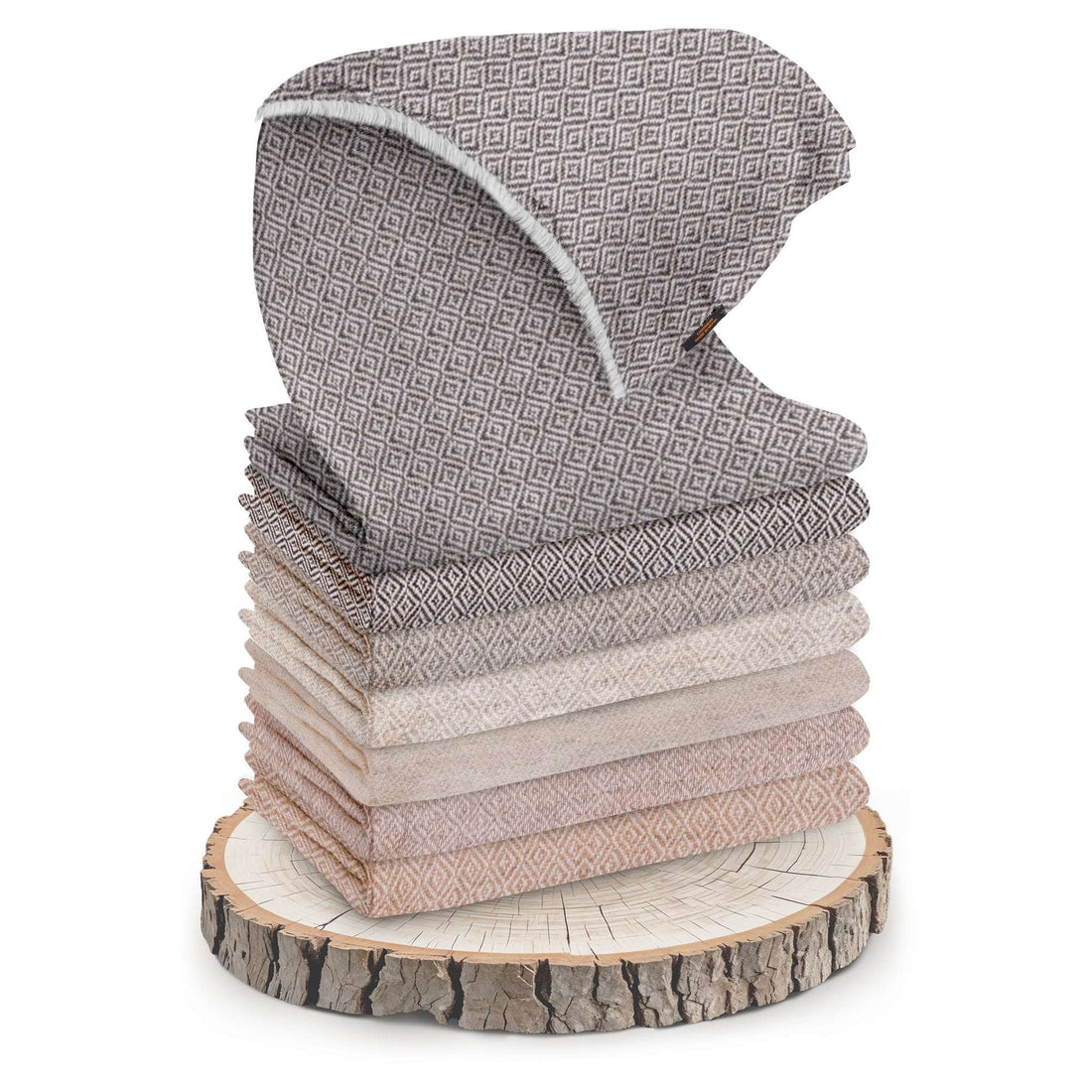 Sciarpa in cashmere grigio scuro con fantasia a quadri