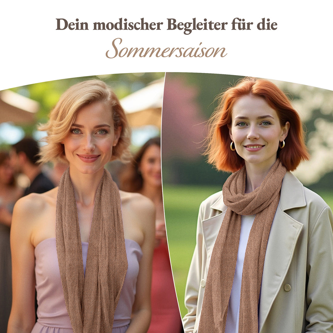 Kaschmirtuch braun einfarbig
