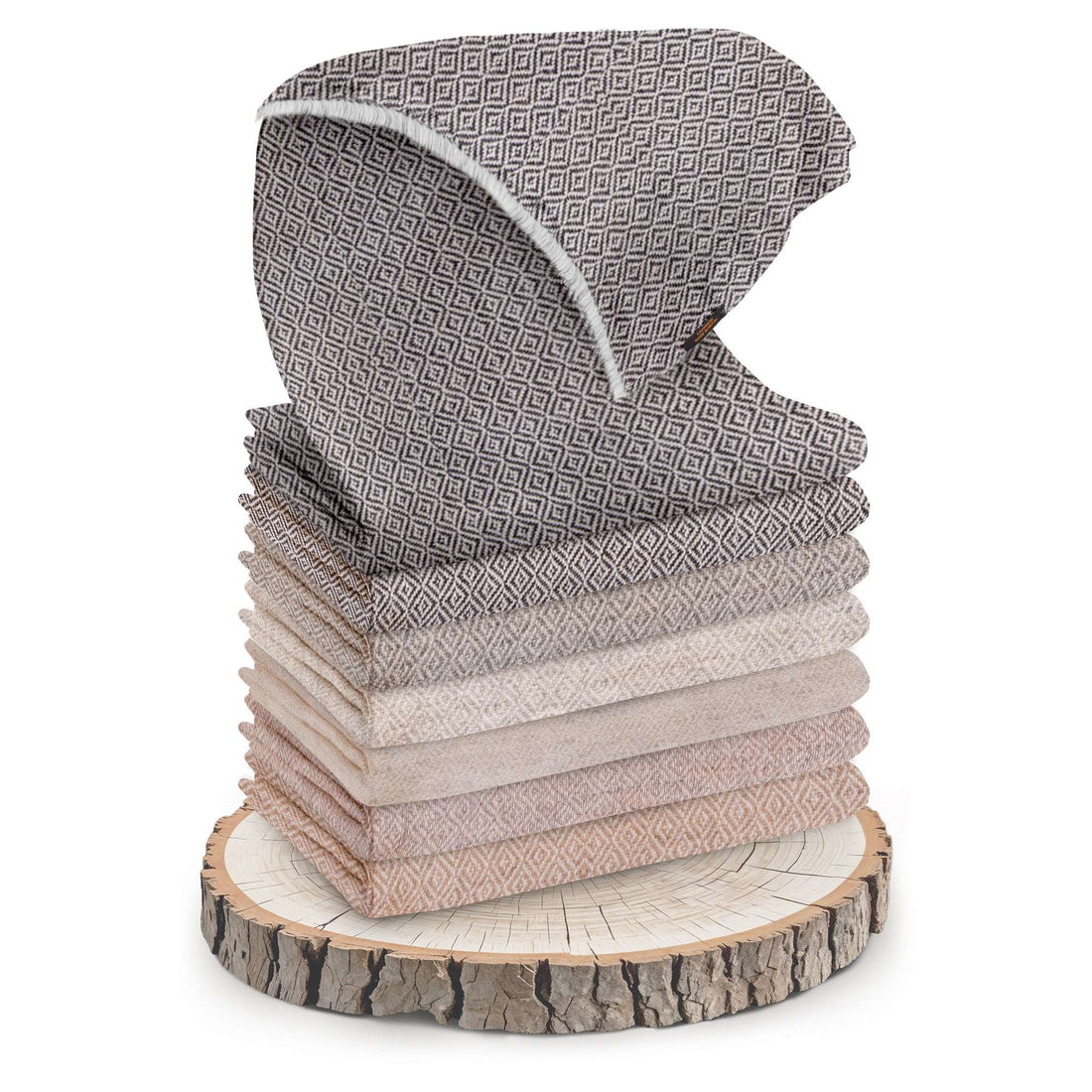 Sciarpa in cashmere nero grigio con fantasia a quadri