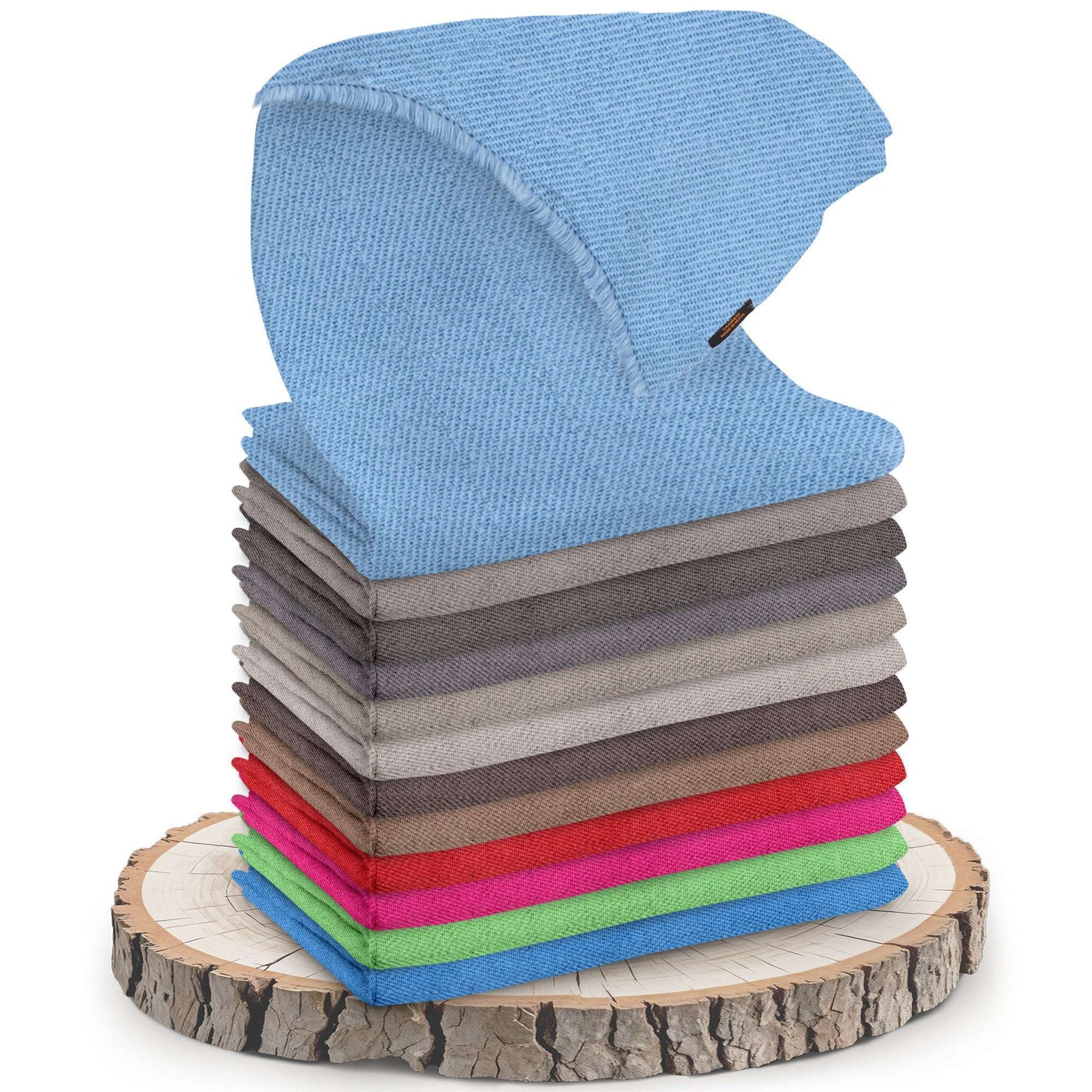 Sciarpa in cashmere tinta unita grigio chiaro