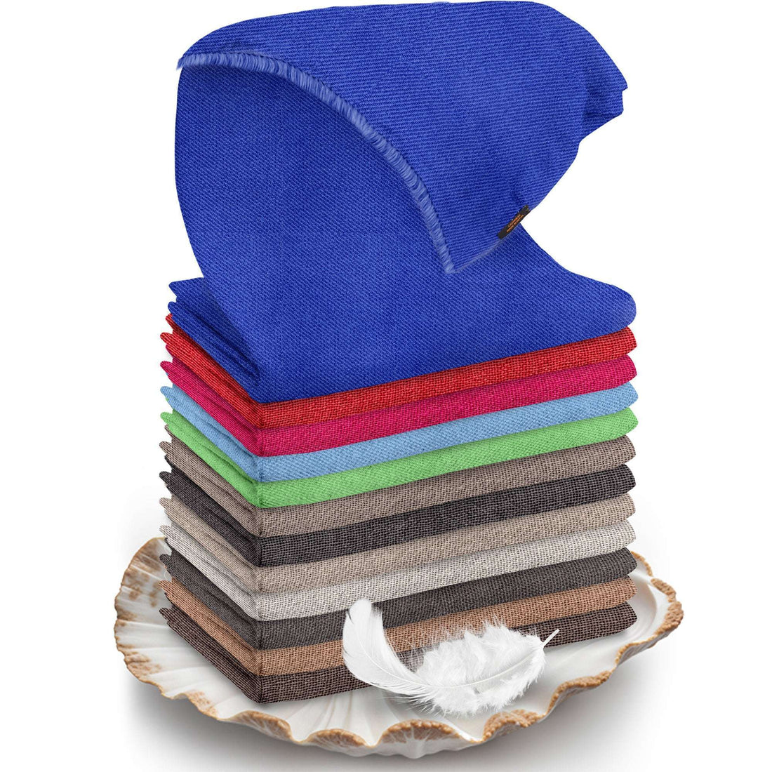 Sciarpa in cashmere tinta unita blu