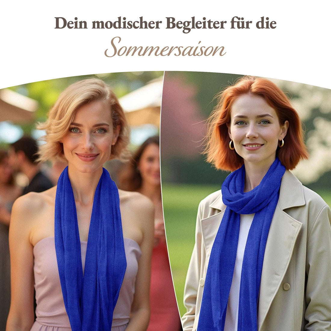 Sciarpa in cashmere tinta unita blu