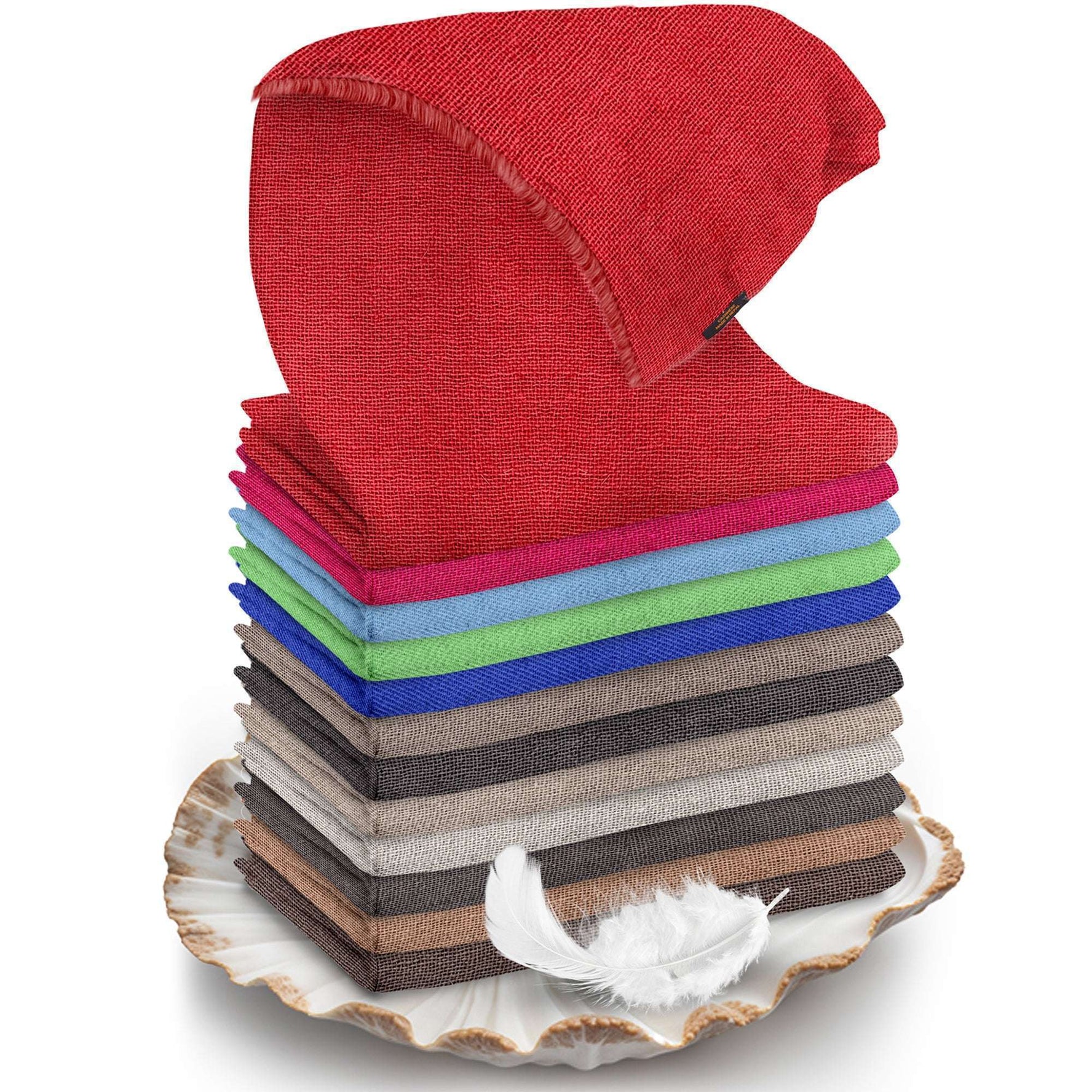 Sciarpa in cashmere tinta unita rossa