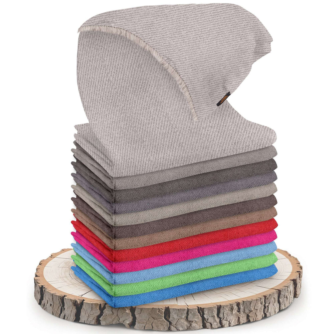 Sciarpa in cashmere bianco grigio tinta unita