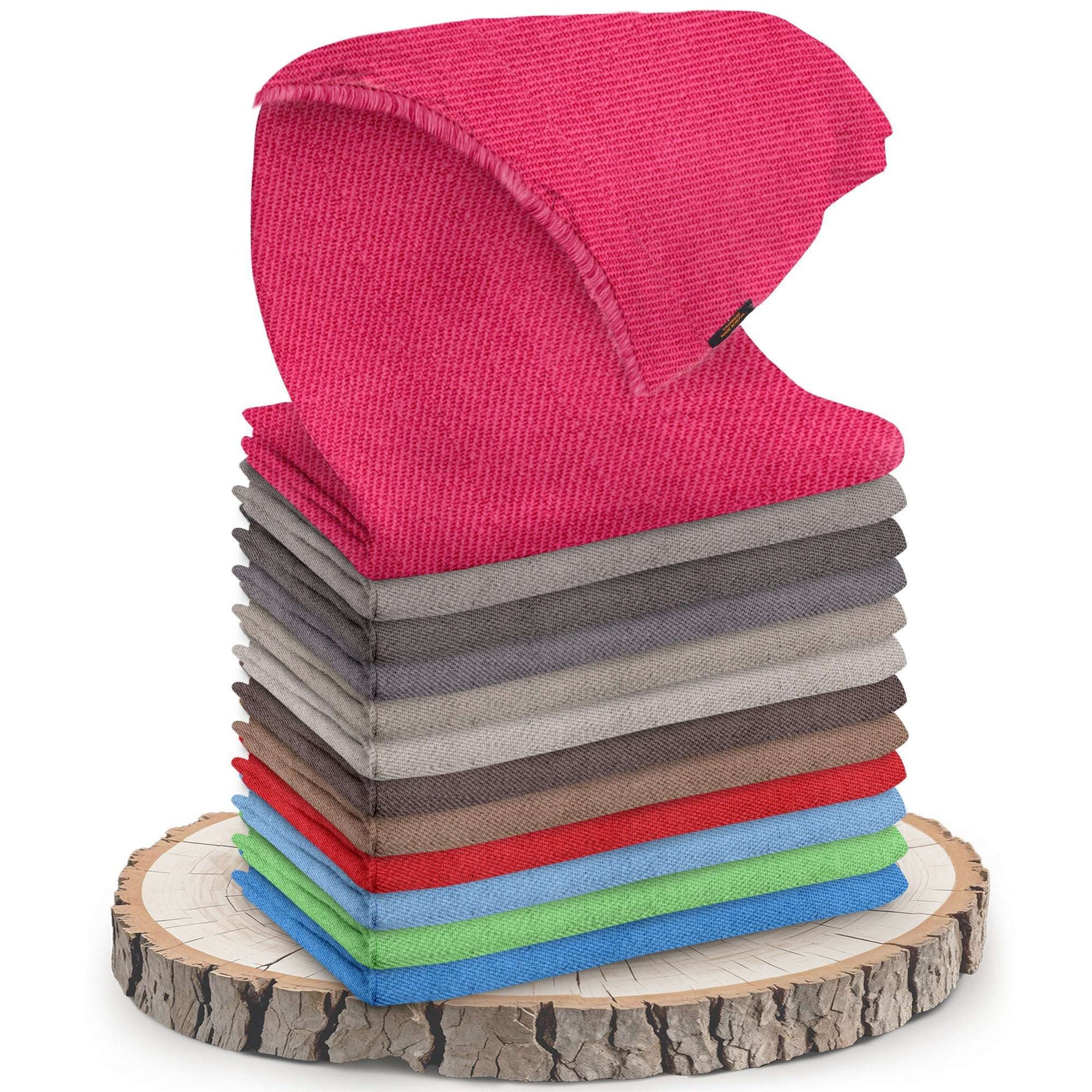 Sciarpa in cashmere tinta unita grigio chiaro