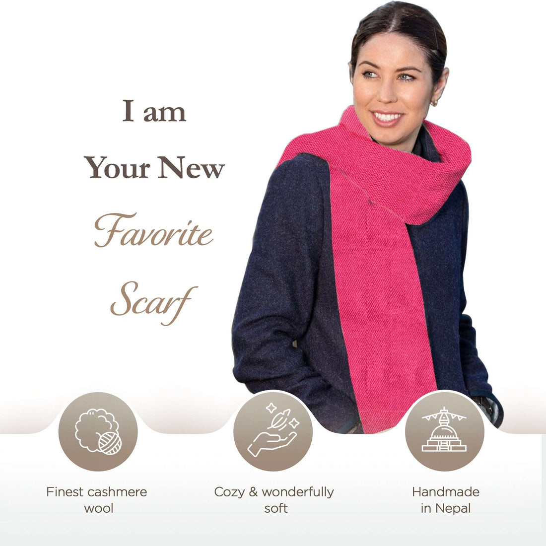 Sciarpa in cashmere tinta unita grigio chiaro