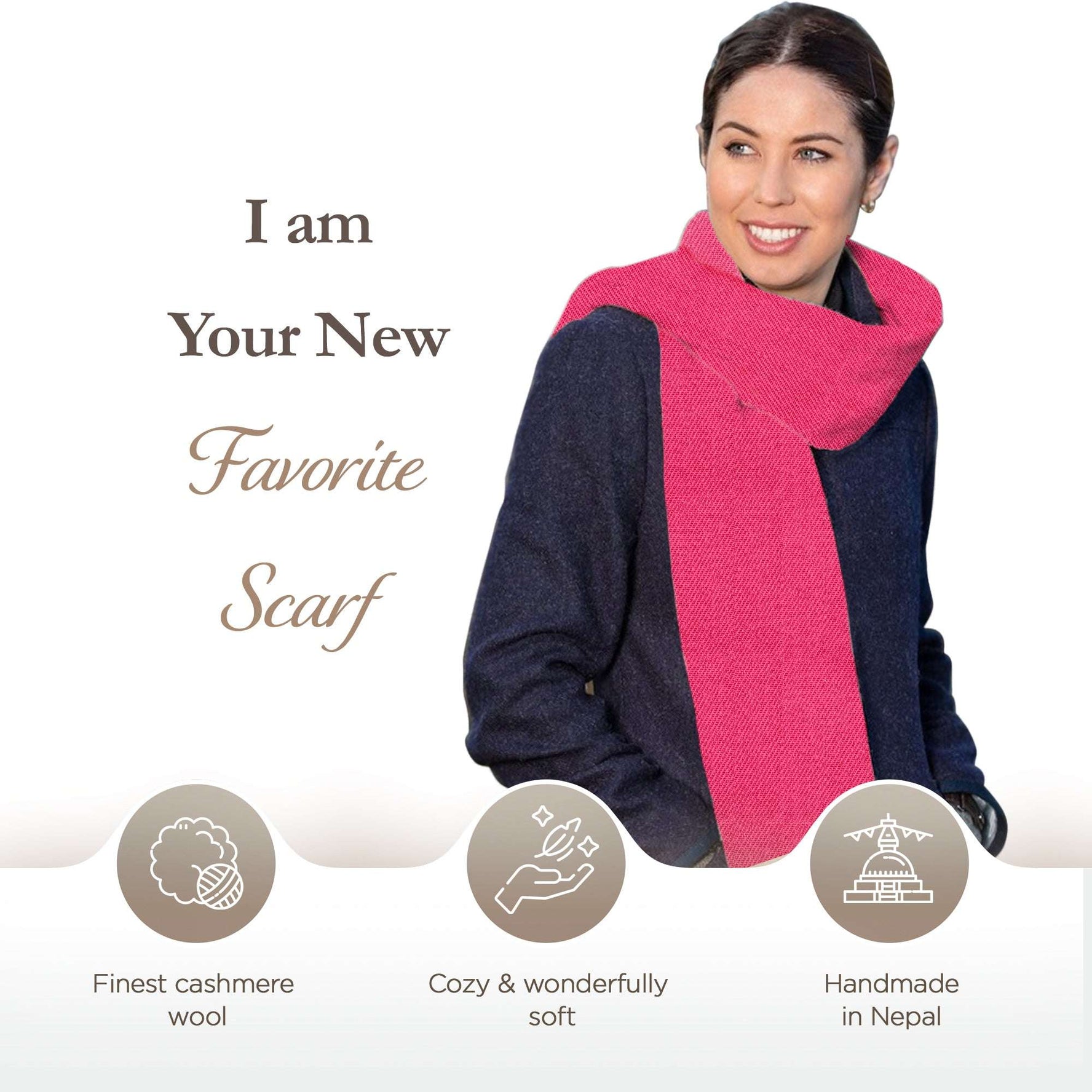 Sciarpa in cashmere tinta unita grigio chiaro