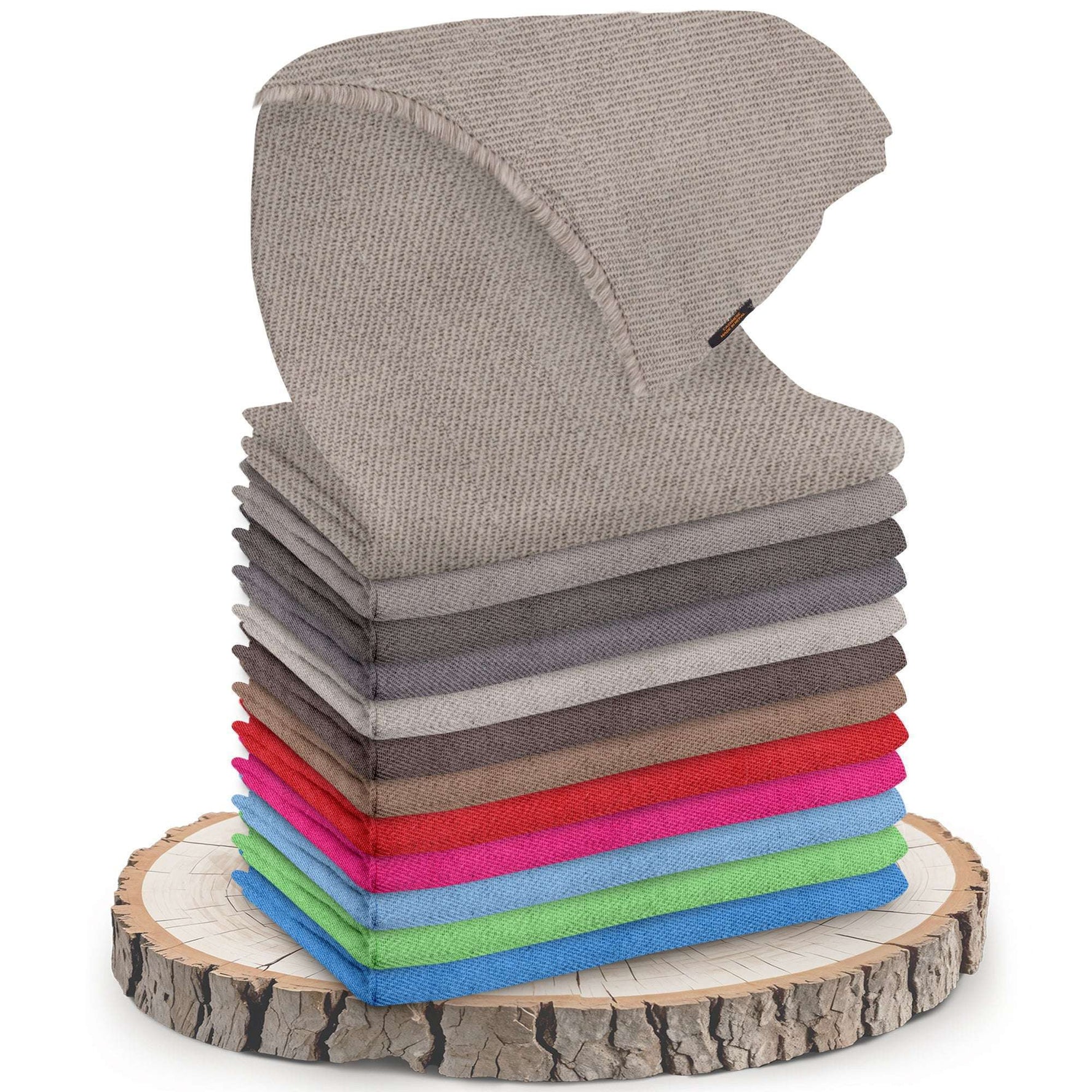 Sciarpa in cashmere tinta unita grigio chiaro