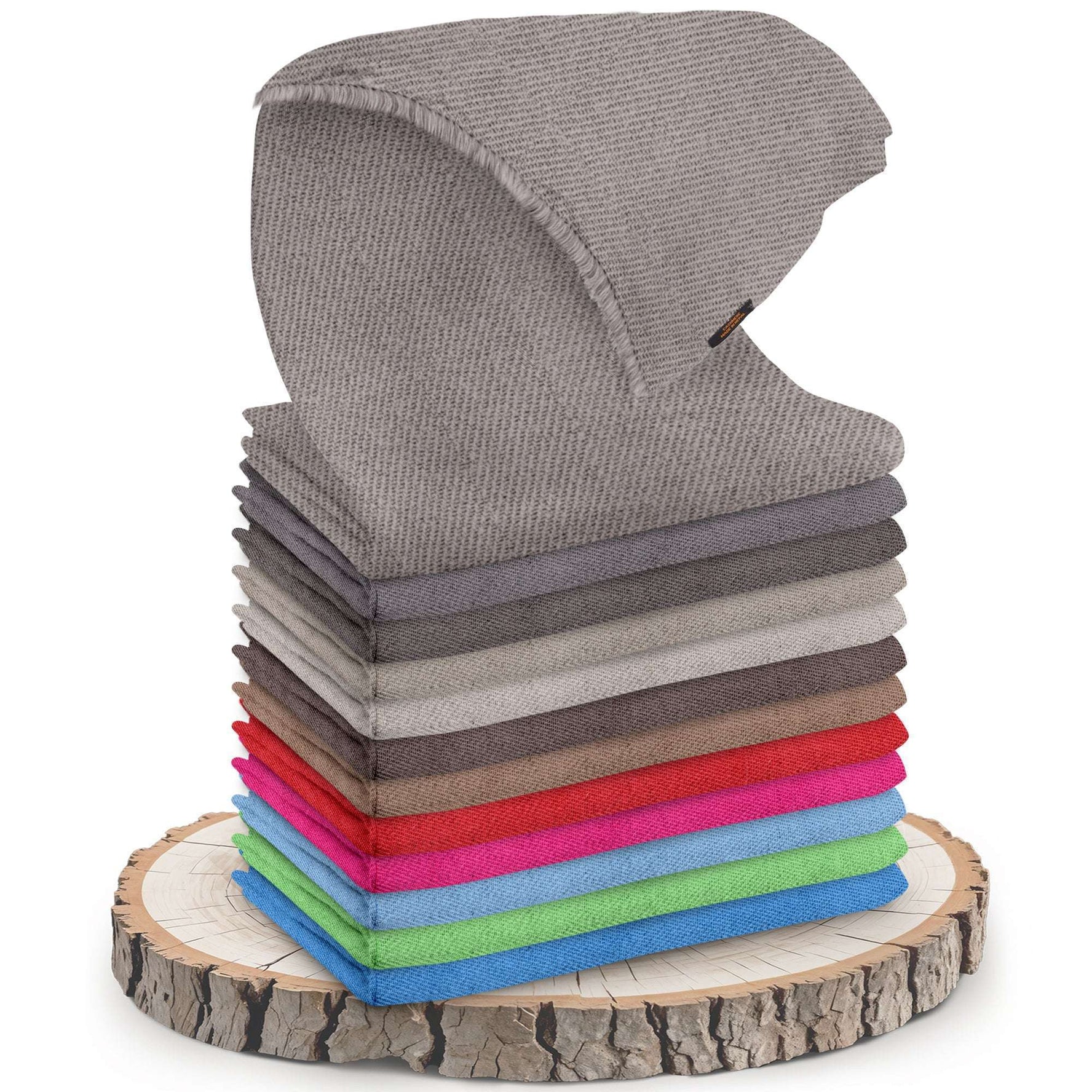 Sciarpa in cashmere tinta unita grigia