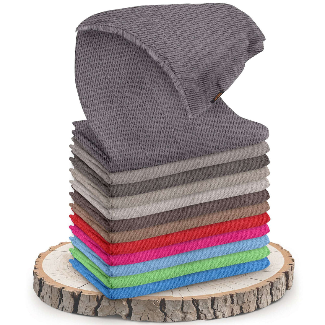 Sciarpa in cashmere tinta unita grigio scuro