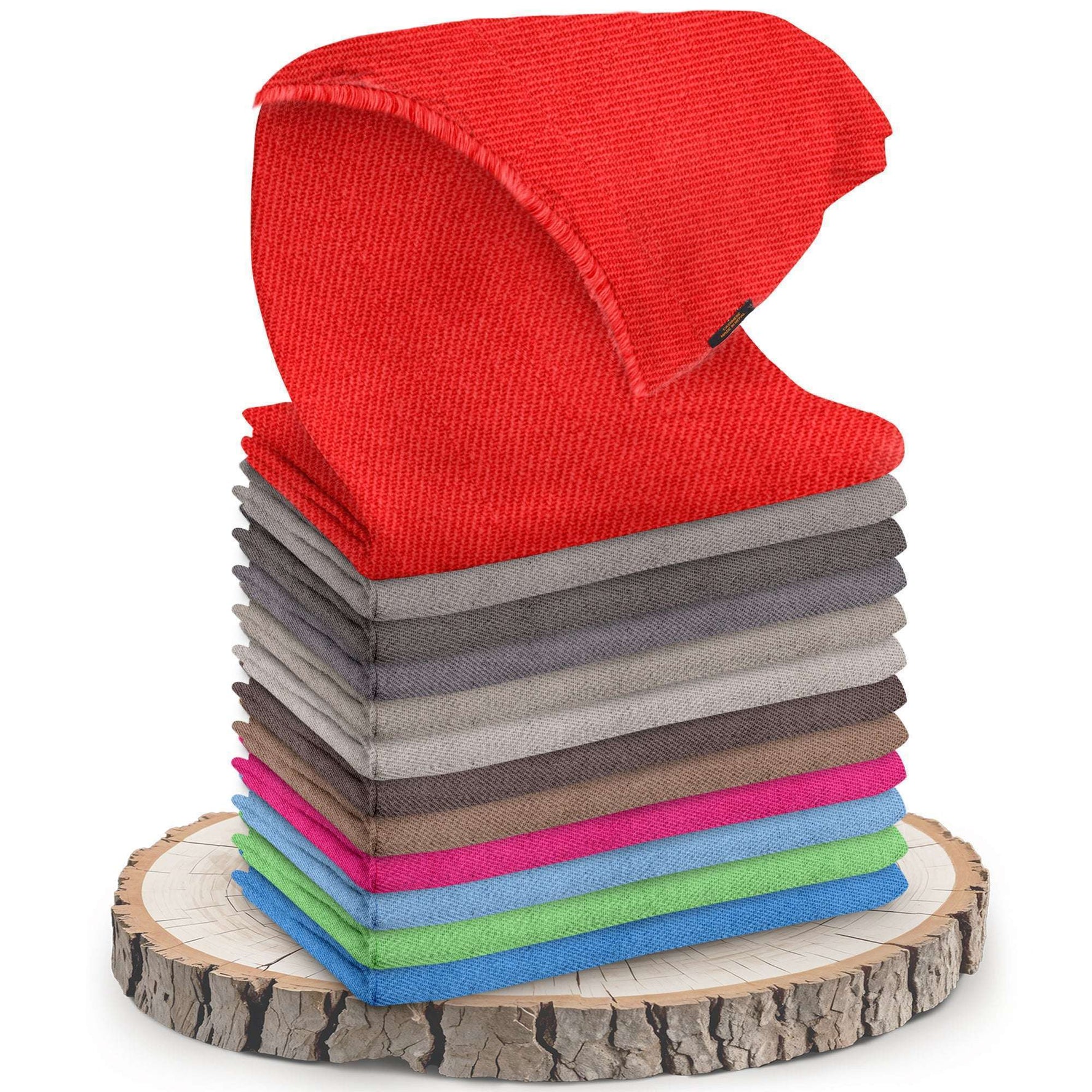 Sciarpa in cashmere tinta unita grigio chiaro