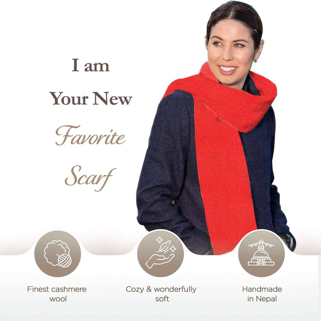Sciarpa in cashmere tinta unita grigio chiaro