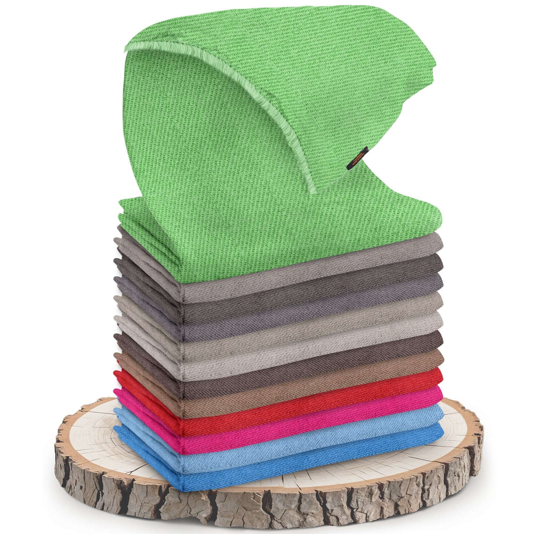 Sciarpa in cashmere tinta unita grigio chiaro
