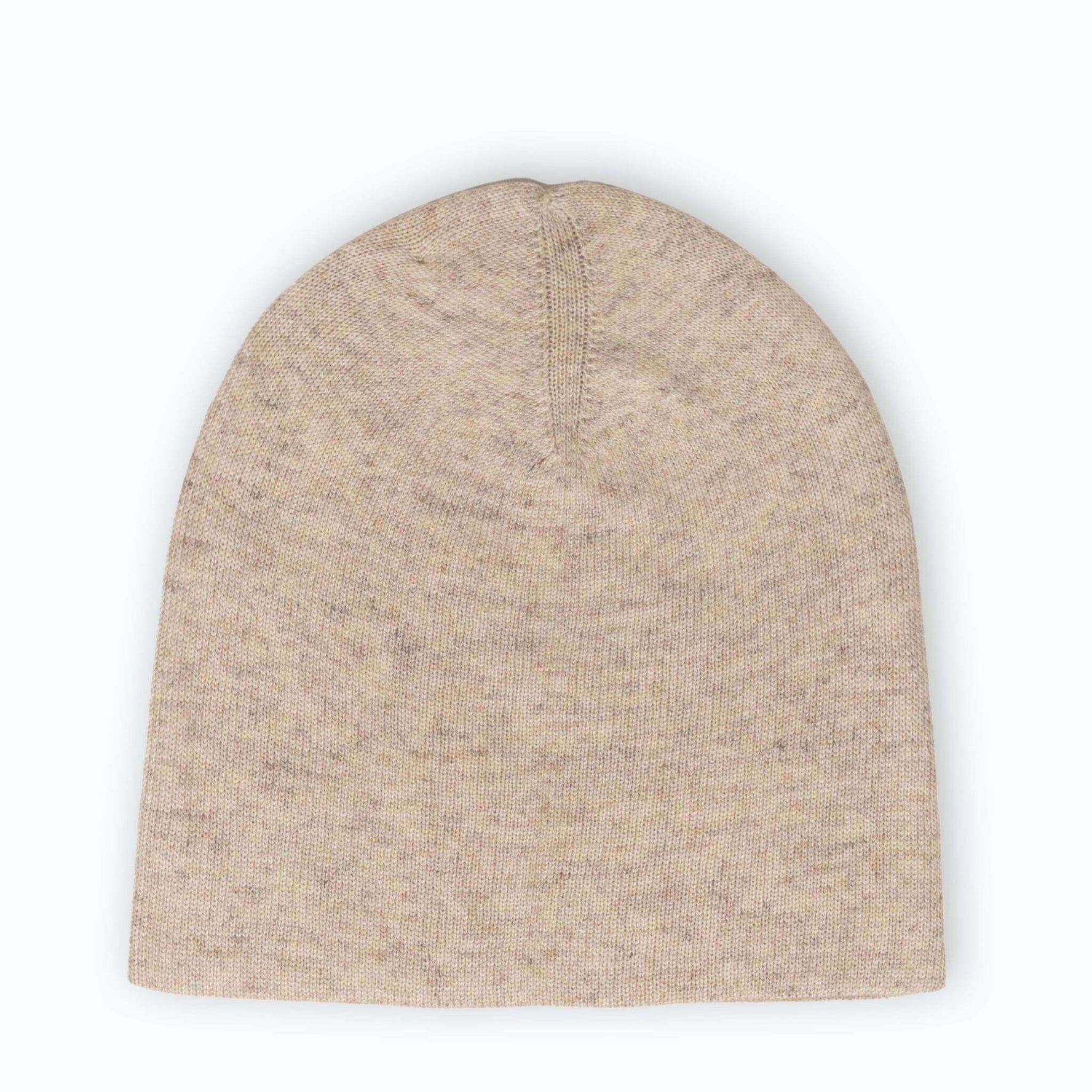 Cappello in cashmere berretto liscio beige