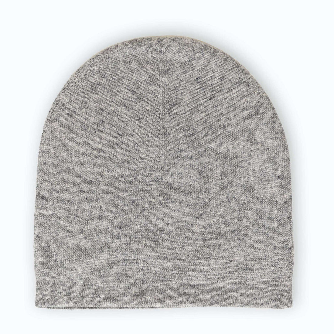 Cappello in cashmere berretto liscio grigio