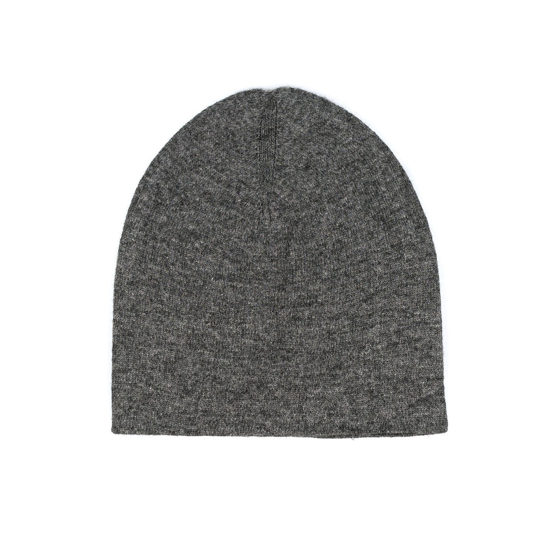 Cappello in cashmere berretto liscio grigio scuro